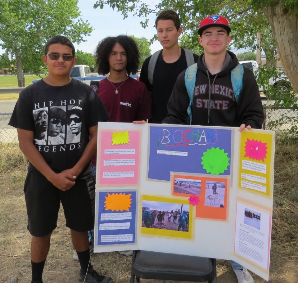 Las Cruces students presenting their regenerative agriculture projects