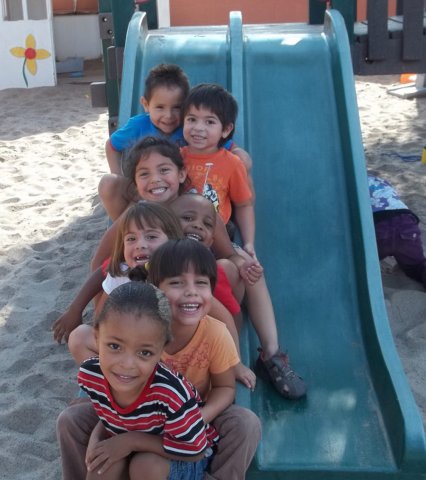 Children On Slide